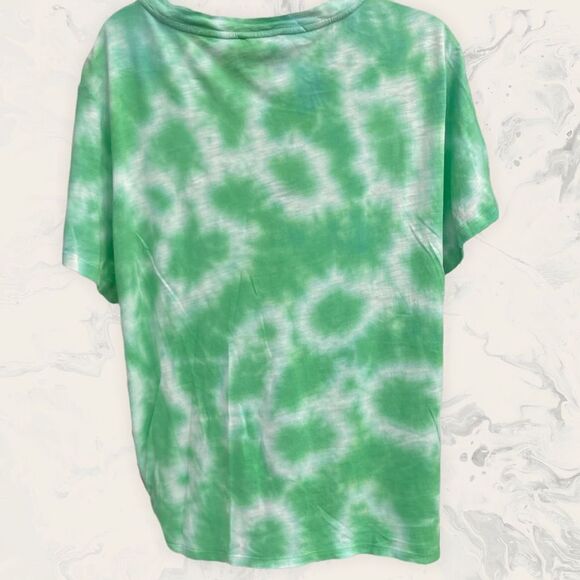 Sanctuary Tie Dye Perfect Knot Crew Neck Short Sleeve Tee- size XXL - Beach Gree - Picture 3 of 4